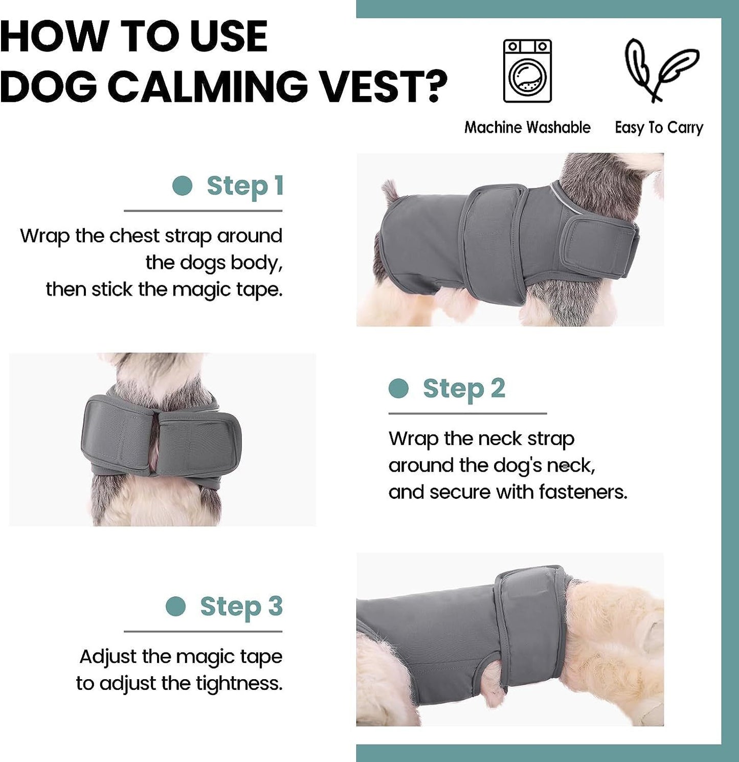 Dog Anxiety Relief Vest with Shock Protection