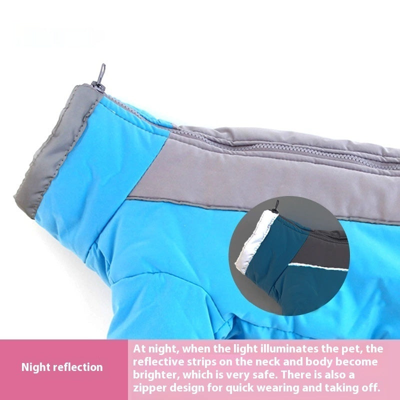Velvet Plush Reflective Dog Coat