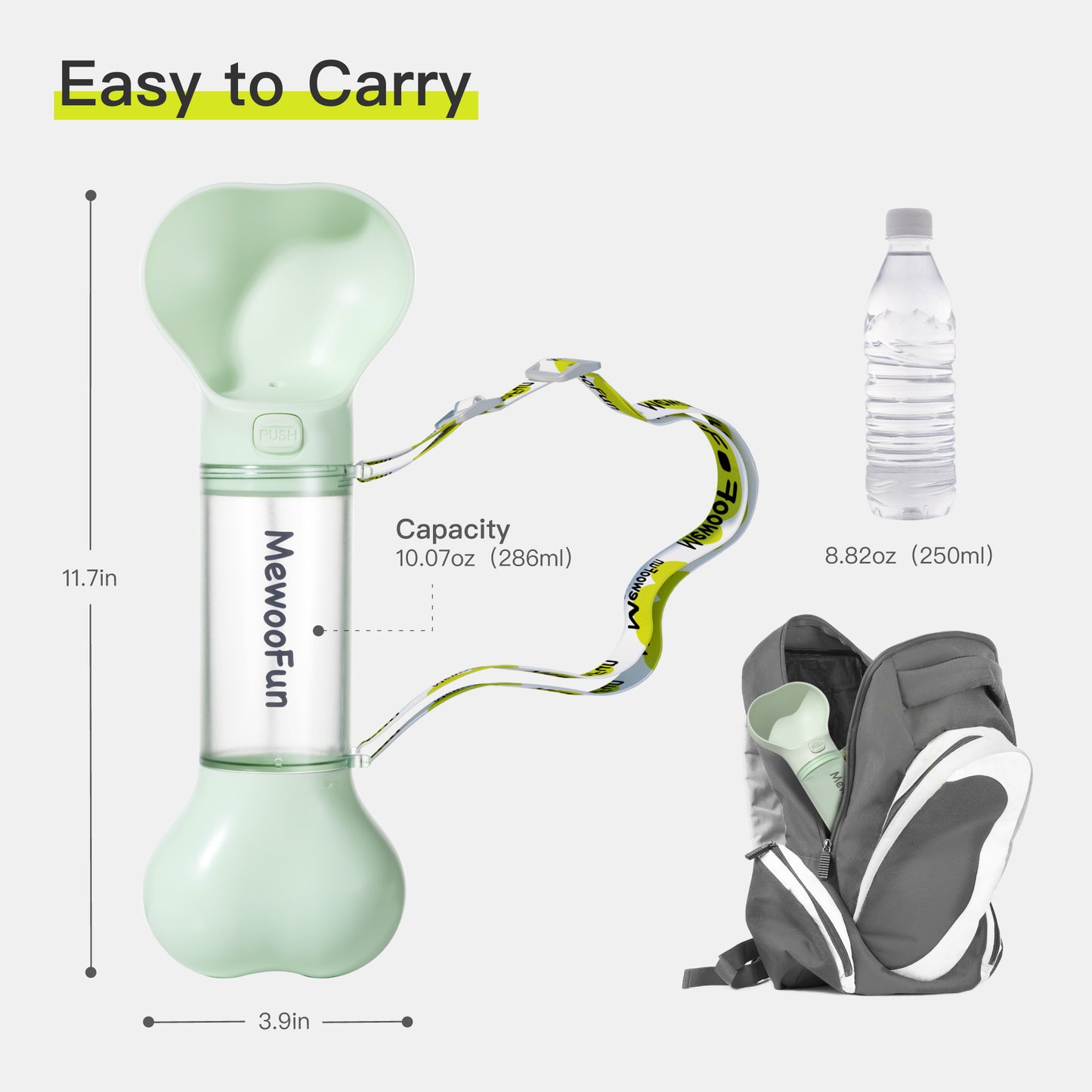 2-in-1 Portable Dog Water & Food Bottle