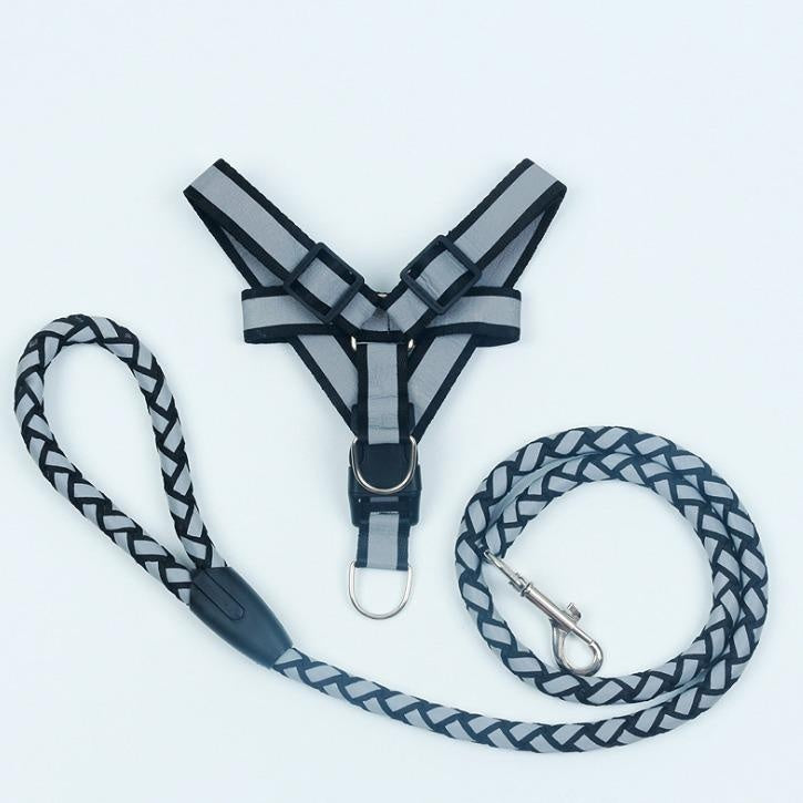 Reflective Pet Leash & Harness Set