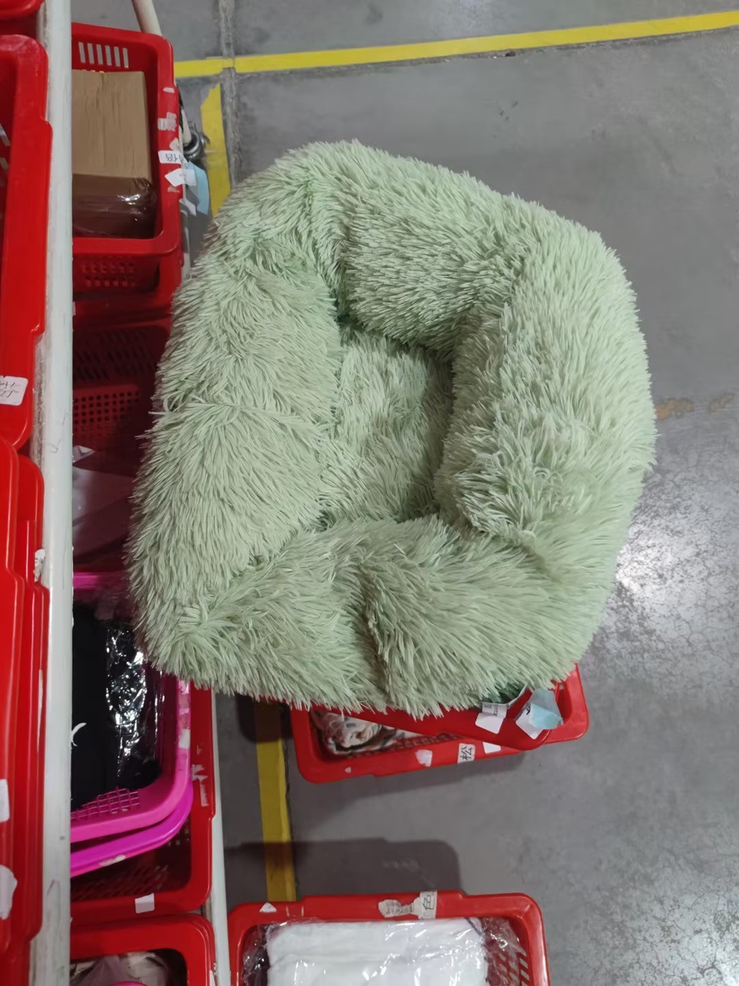 Plush Round Pet Bed