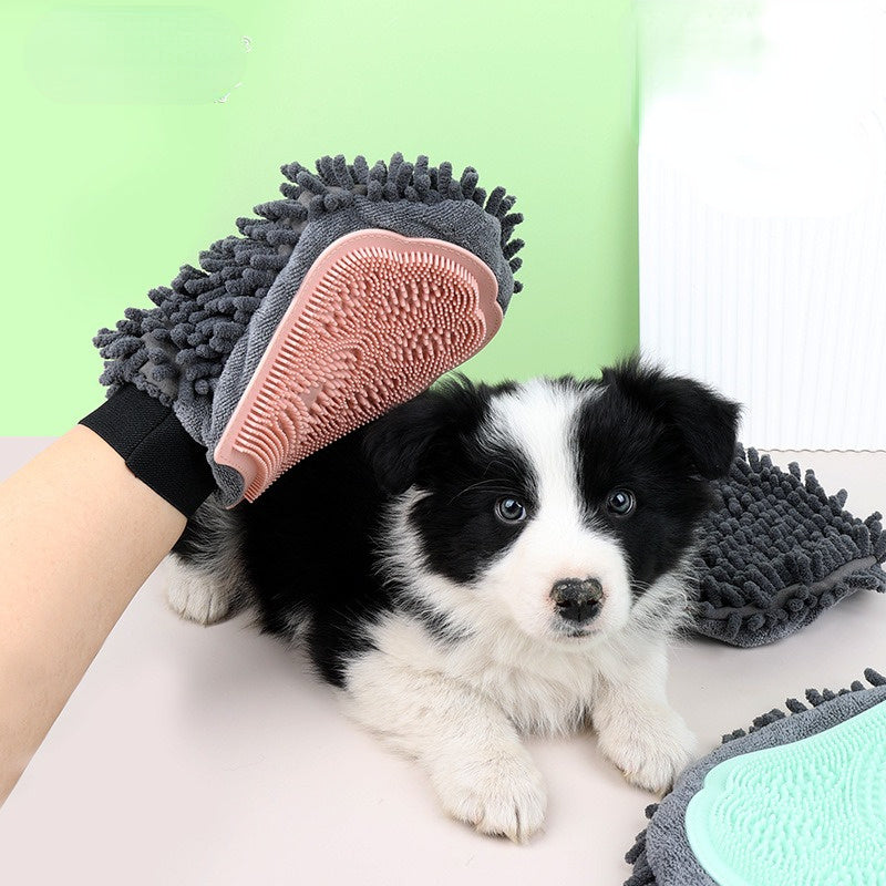 2-in-1 Pet Grooming Brush Glove