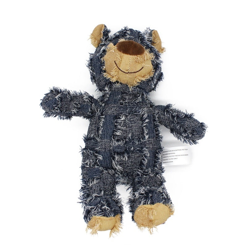 Plush Squeaky Bear Chew Toy