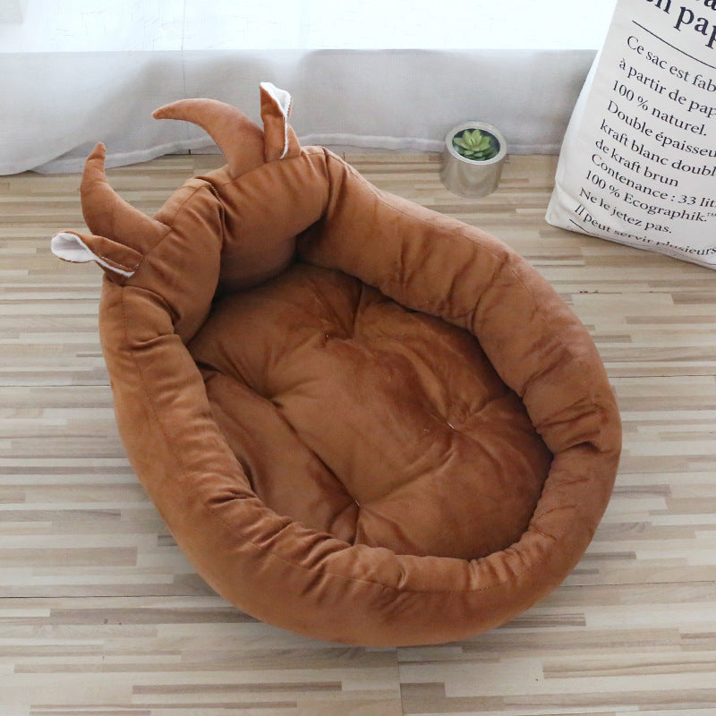 Cartoon High Back Pet Bed