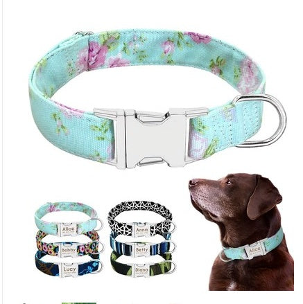 Custom Pet Collar with Tag & Bell