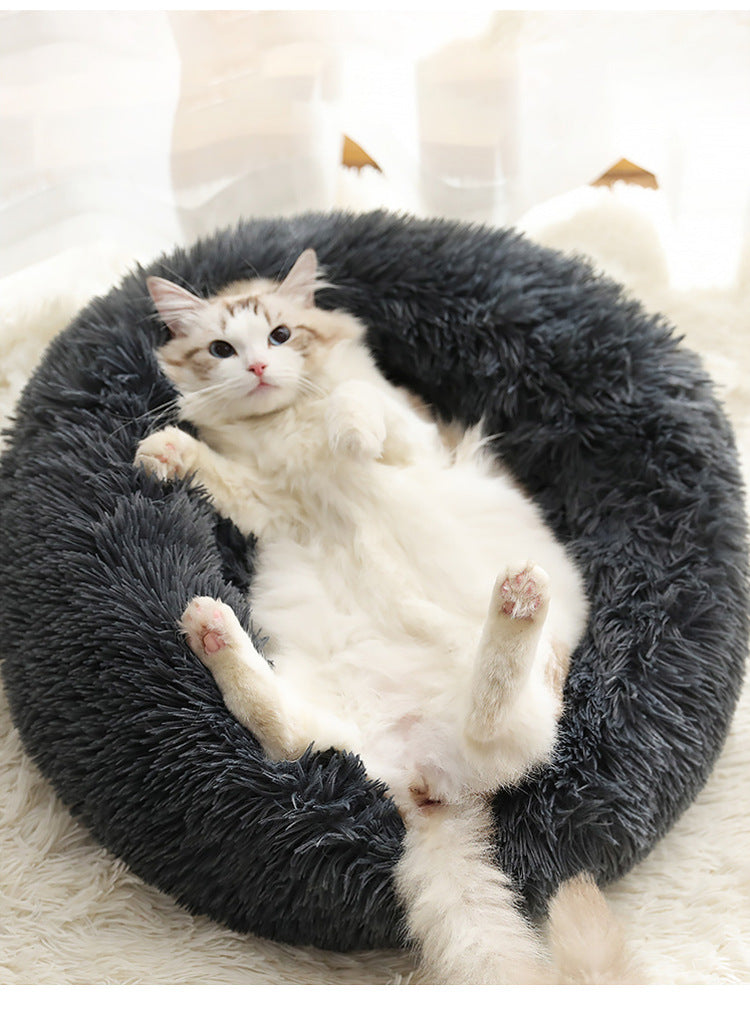 Plush Round Pet Bed