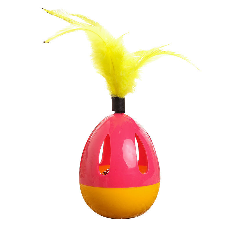 Feather Funny Tumbler Pet Toy