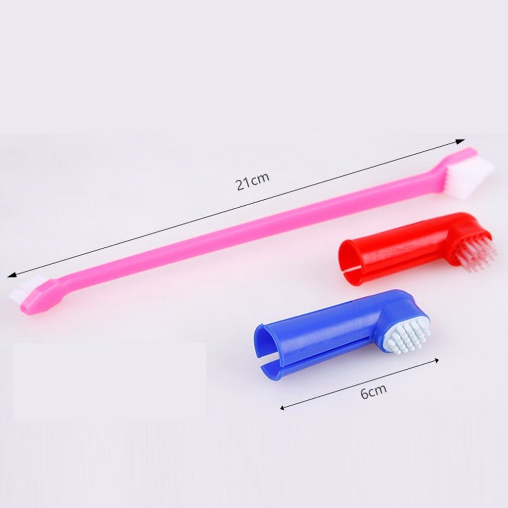 Double Head Pet Toothbrush Set