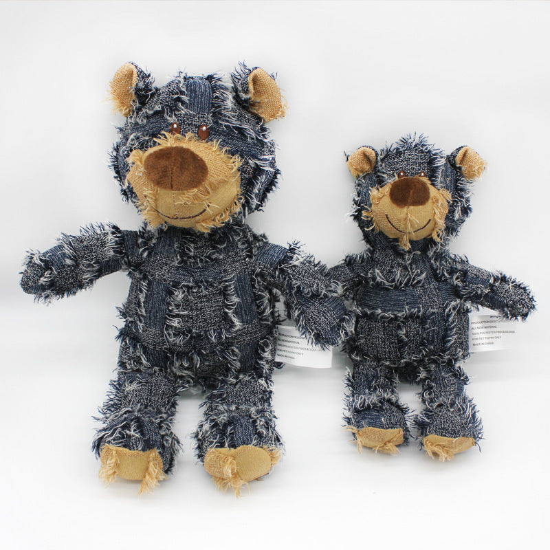 Plush Squeaky Bear Chew Toy