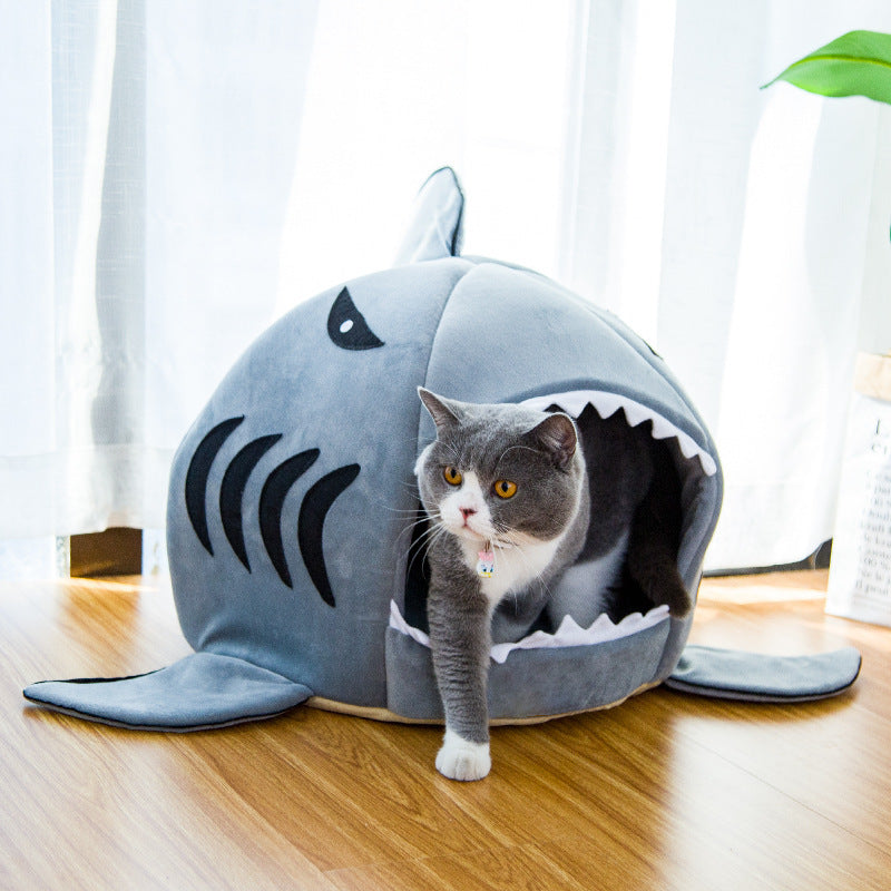 Shark Pet Bed for Small Dogs & Cats