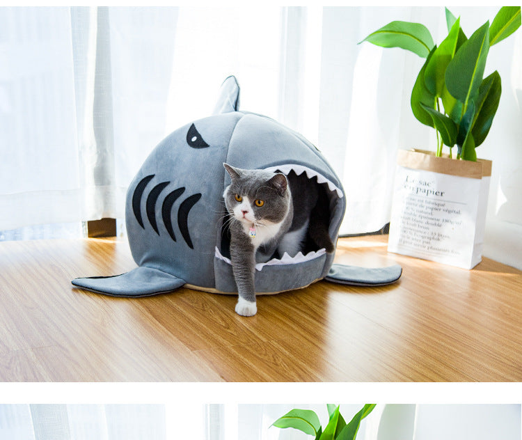 Shark Pet Bed for Small Dogs & Cats