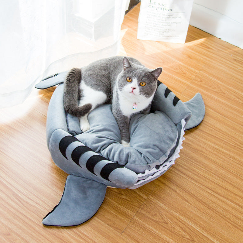 Shark Pet Bed for Small Dogs & Cats