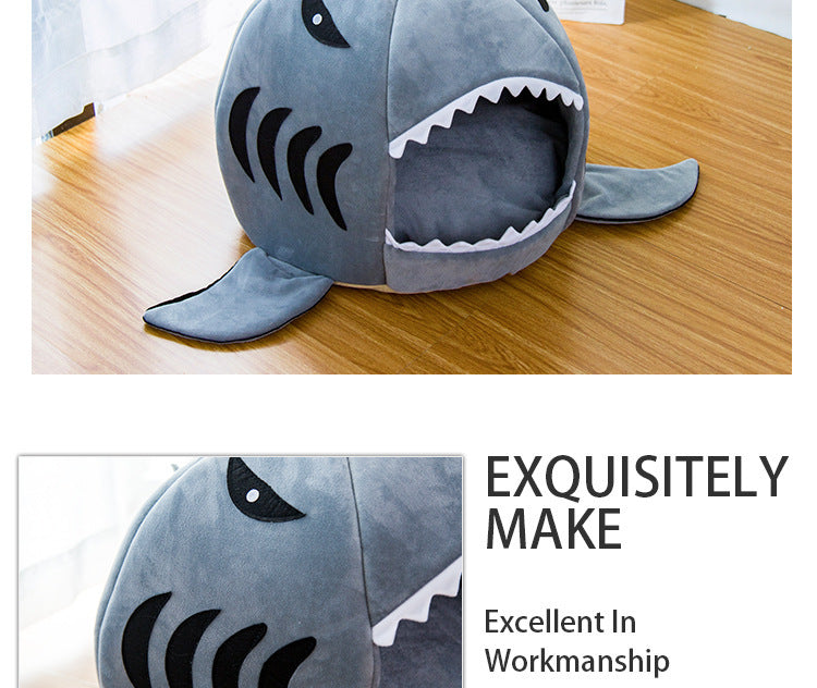 Shark Pet Bed for Small Dogs & Cats