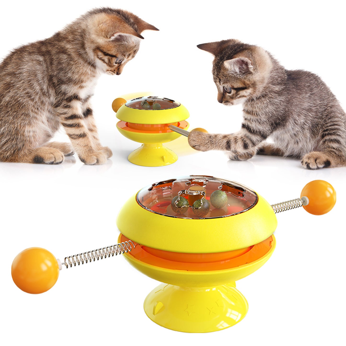 Rotating Cat Toy with Catnip
