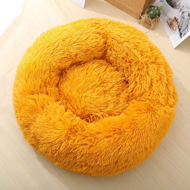Plush Round Pet Bed