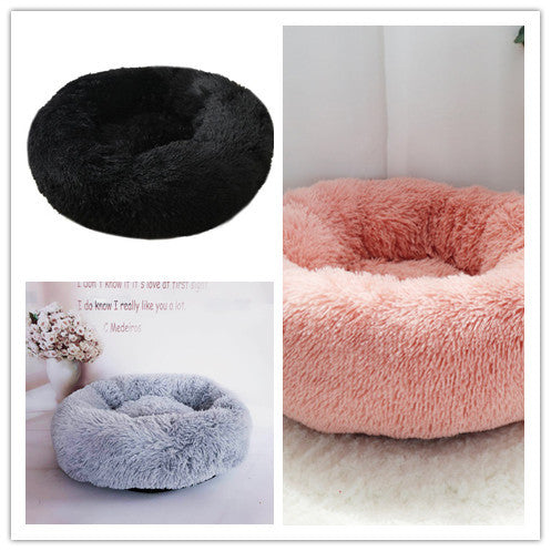 Plush Round Pet Bed