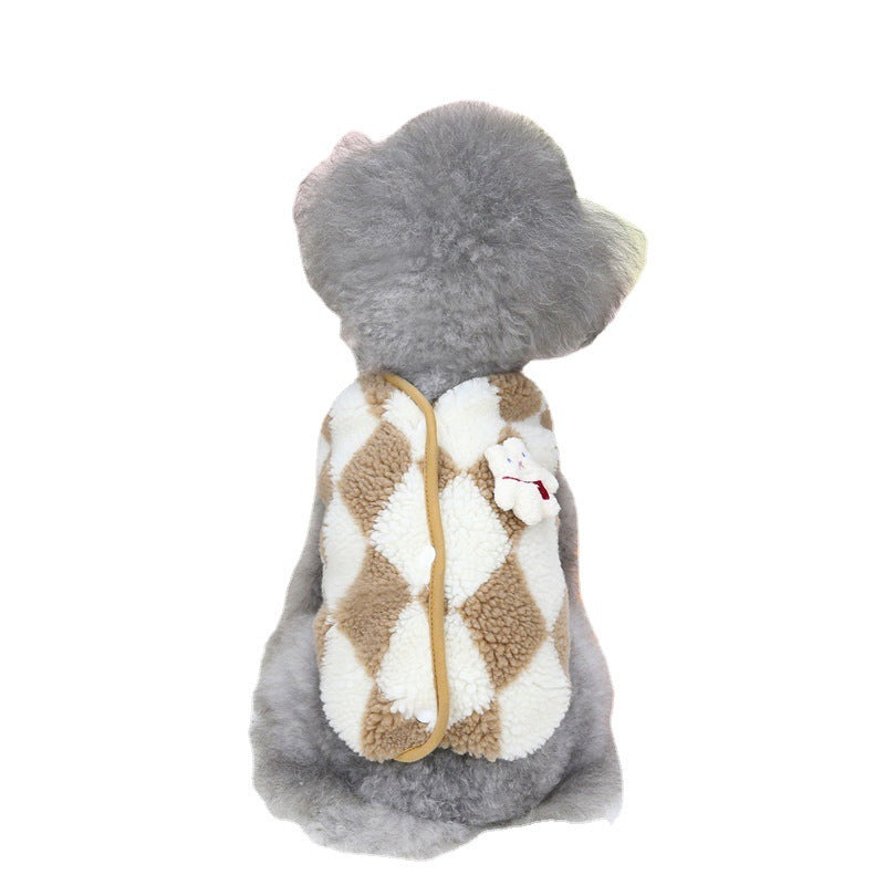 Pet Checkerboard Winter Vest