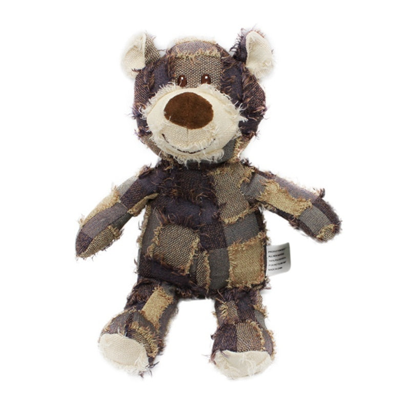 Plush Squeaky Bear Chew Toy