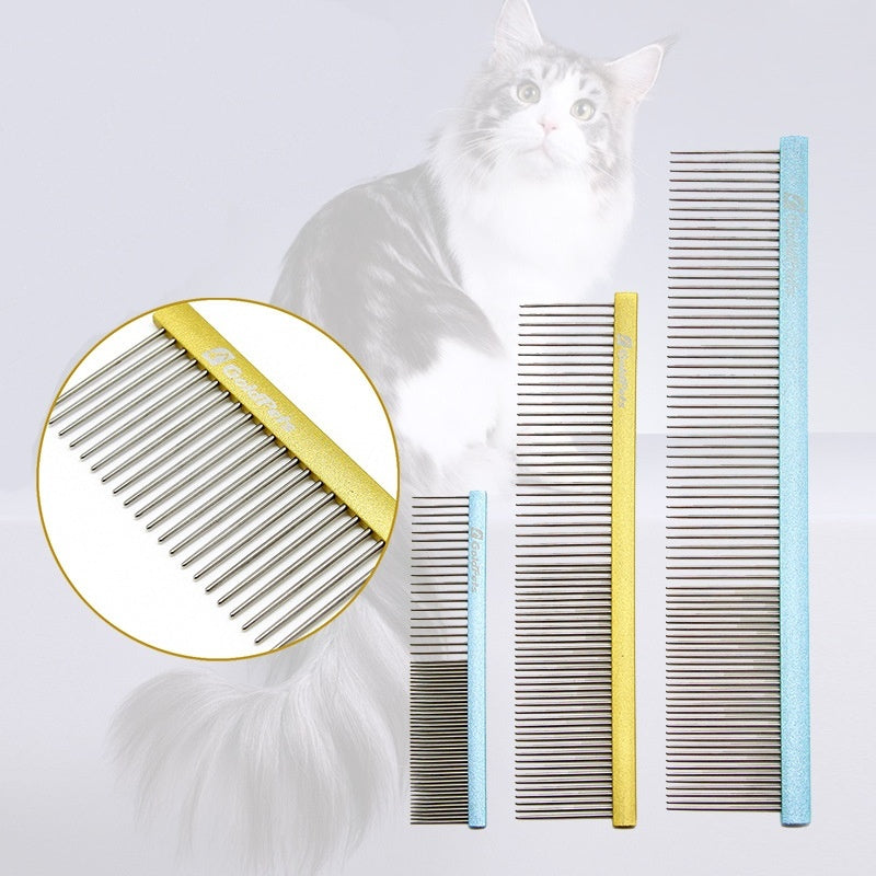 Colorful Stainless Steel Pet Grooming Comb