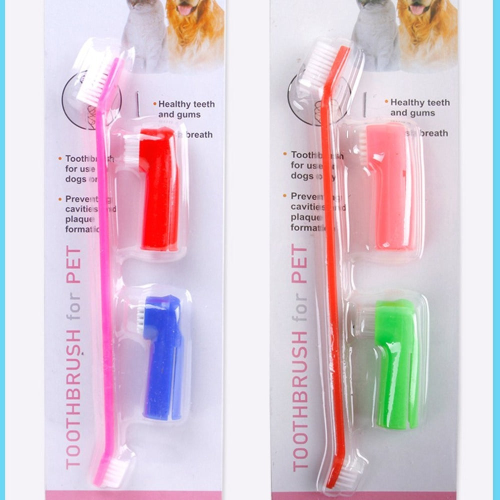 Double Head Pet Toothbrush Set