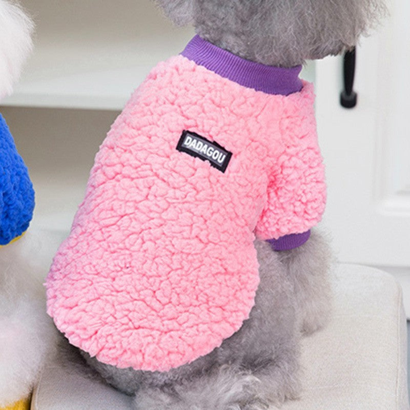 Candy-Colored Plush Pet Coat