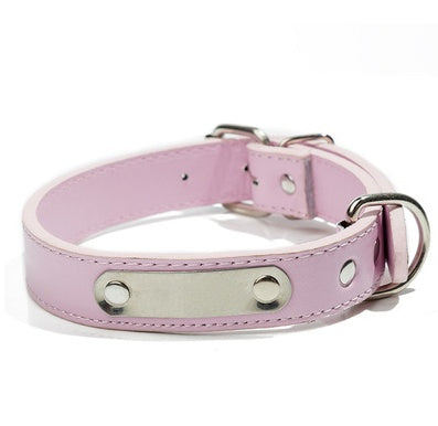 Custom PU Pet Collar with ID Tag