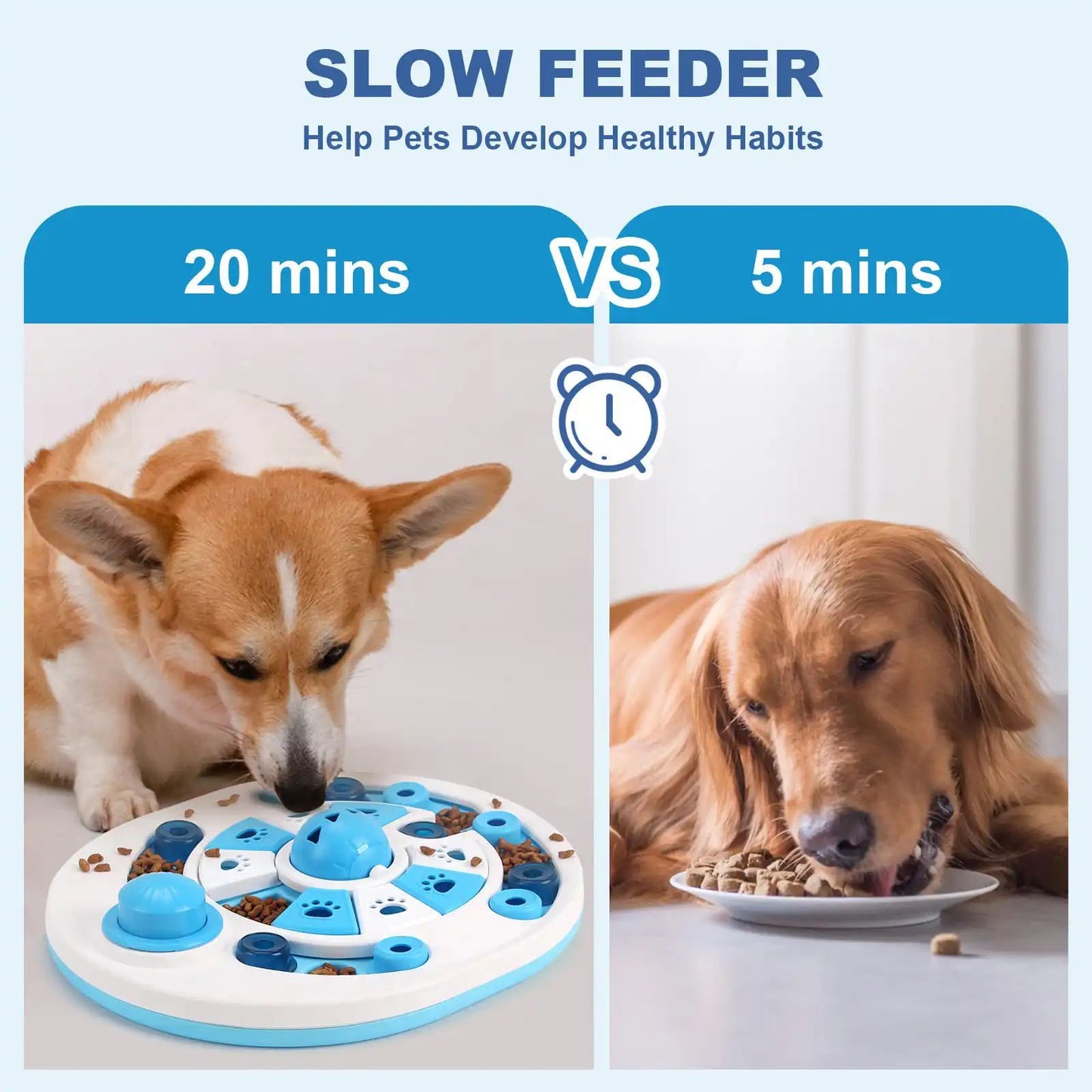 Dog Puzzle Toy with Bells & Food Dispenser