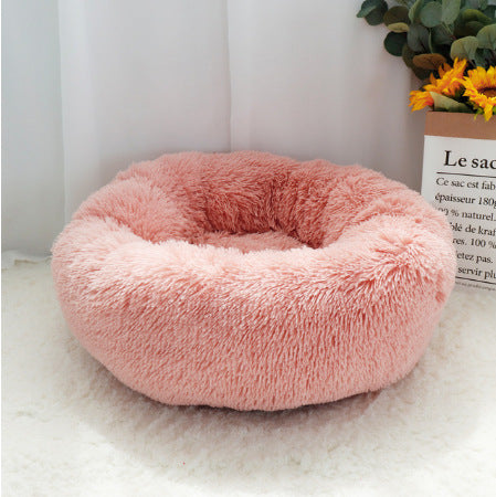Plush Round Pet Bed