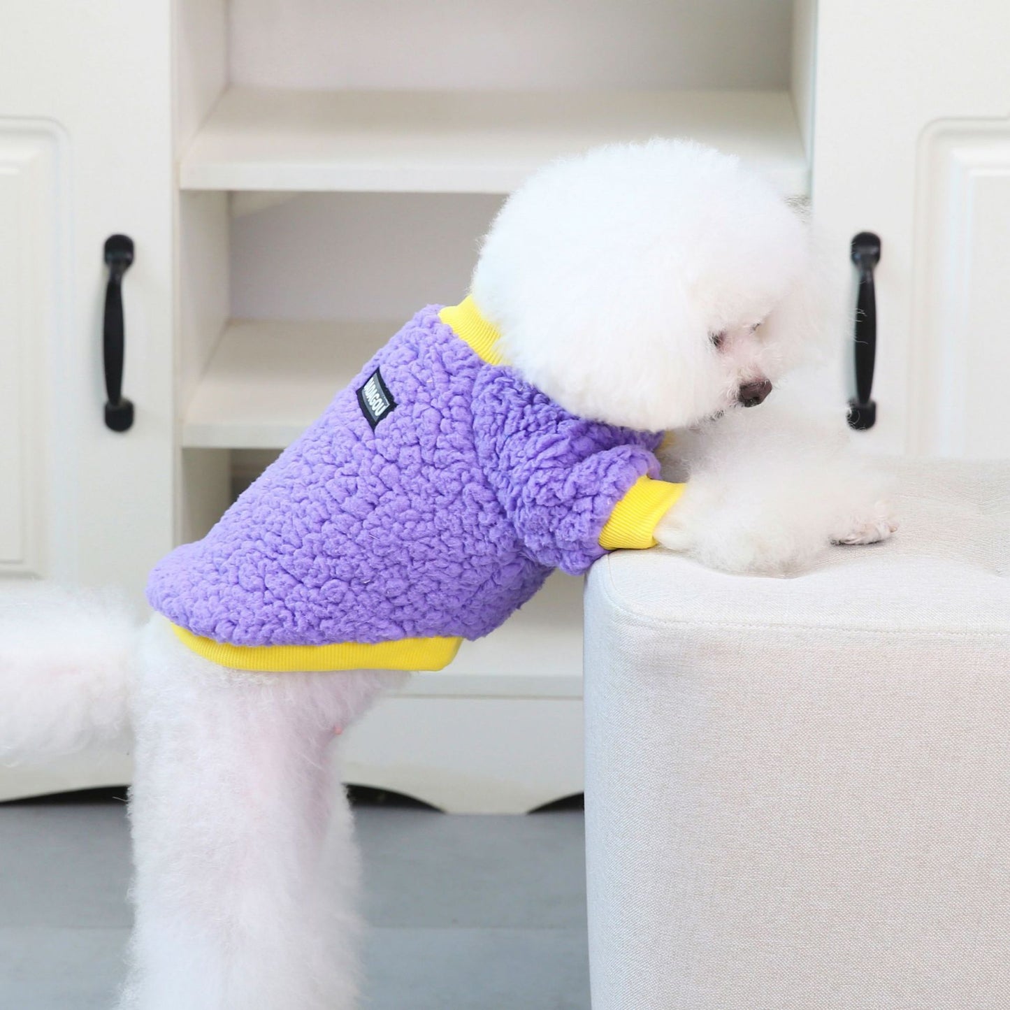 Candy-Colored Plush Pet Coat