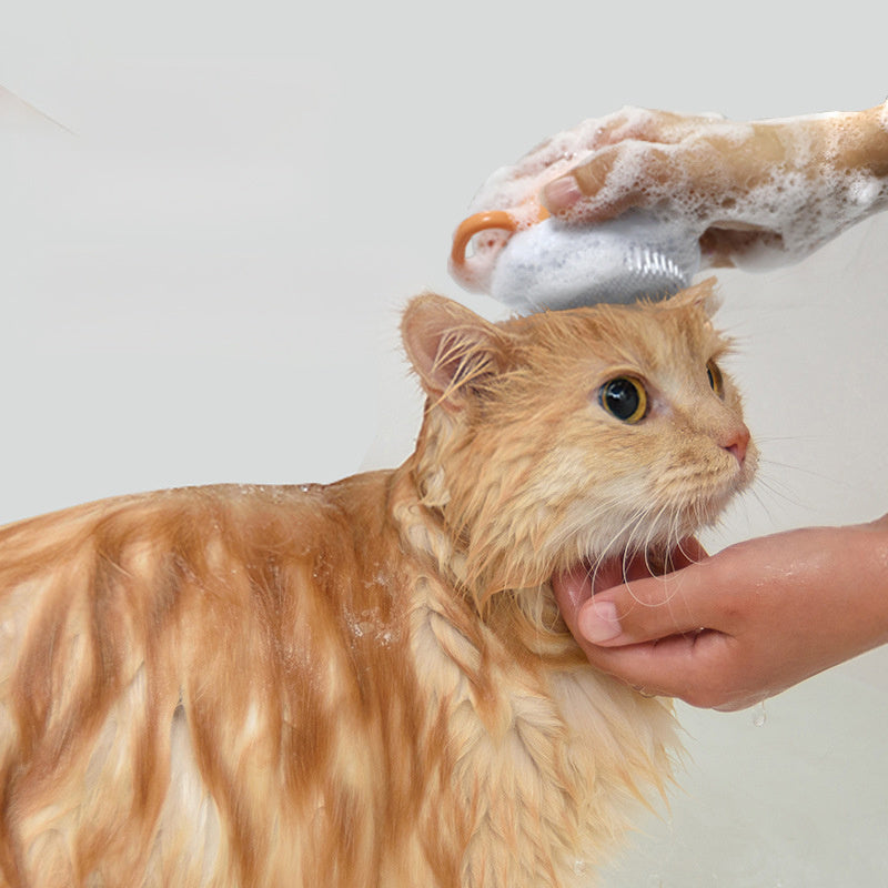 Dog Bath Scrubber Comb