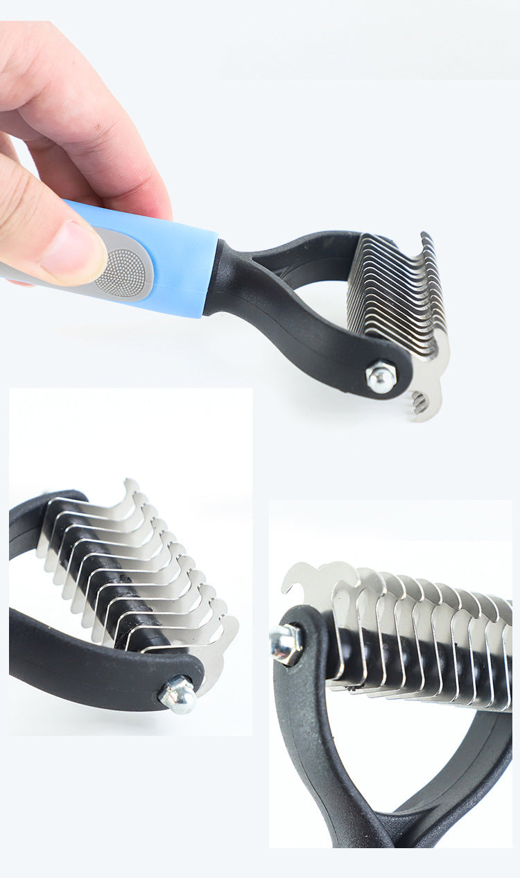Stainless Double-Sided Pet Grooming Brush