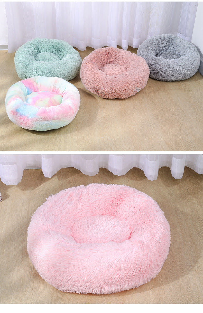 Cathouse Plush Round Dog & Cat Bed