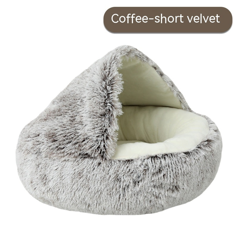 Semi-Enclosed Pet Bed
