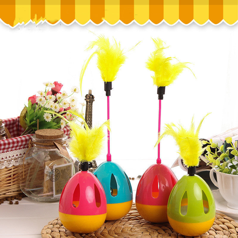 Feather Funny Tumbler Pet Toy