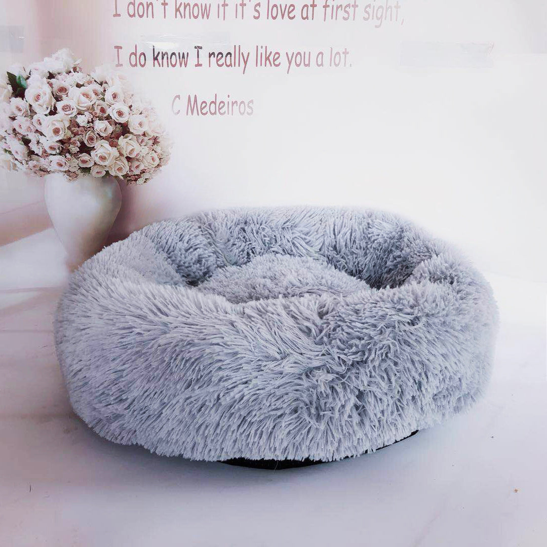 Plush Round Pet Bed