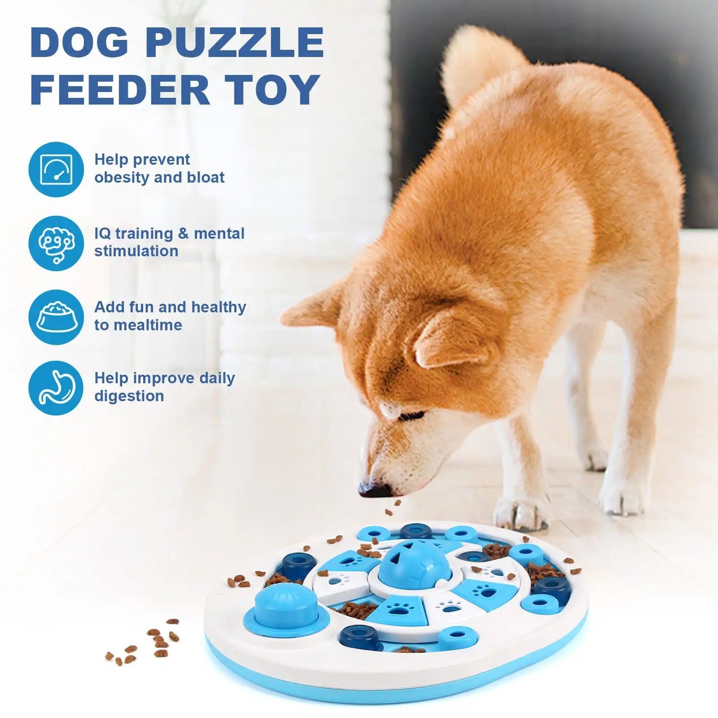 Dog Puzzle Toy with Bells & Food Dispenser