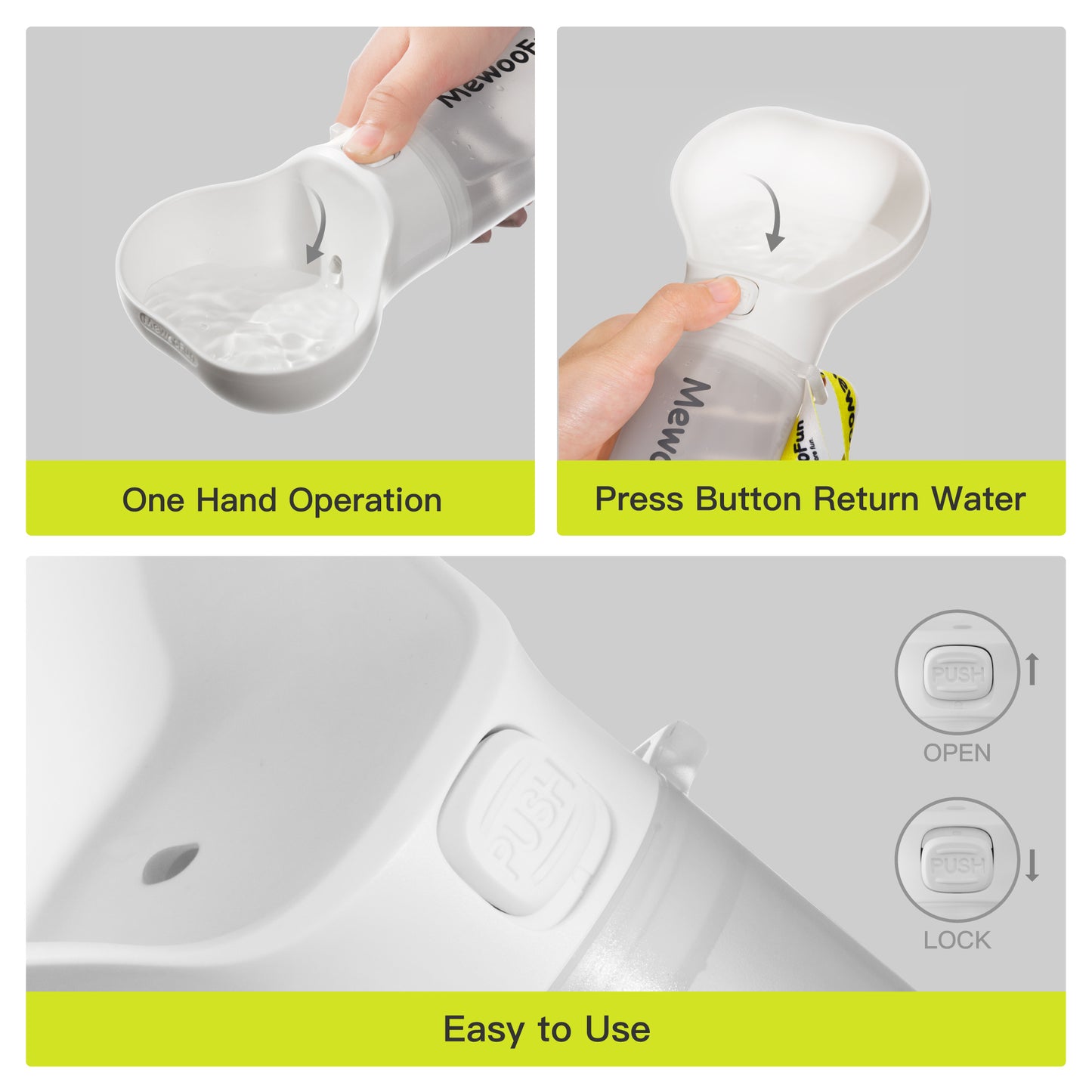 2-in-1 Portable Dog Water & Food Bottle