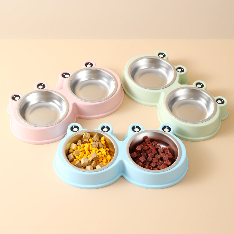 Stainless Steel Pet Double Bowl