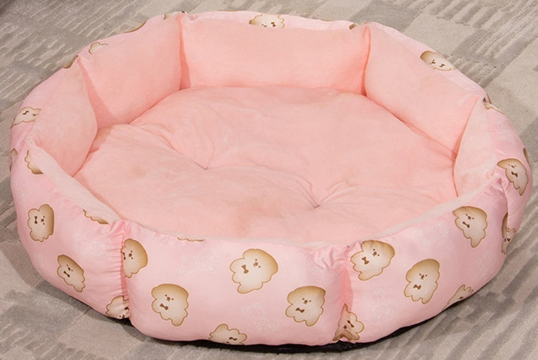 Octagonal Fleece Pet Bed