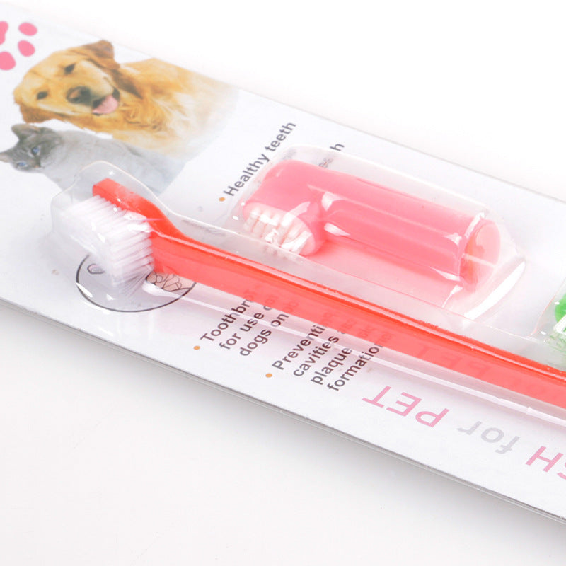 Double Head Pet Toothbrush Set
