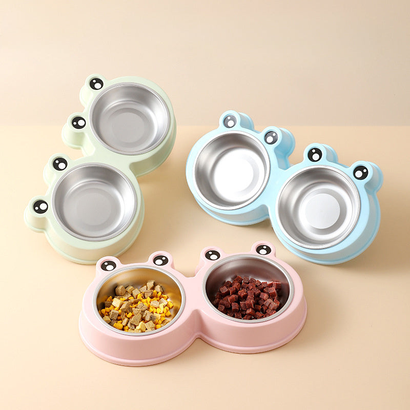 Stainless Steel Pet Double Bowl