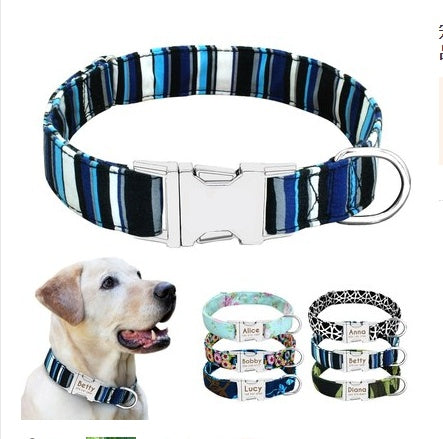 Custom Pet Collar with Tag & Bell