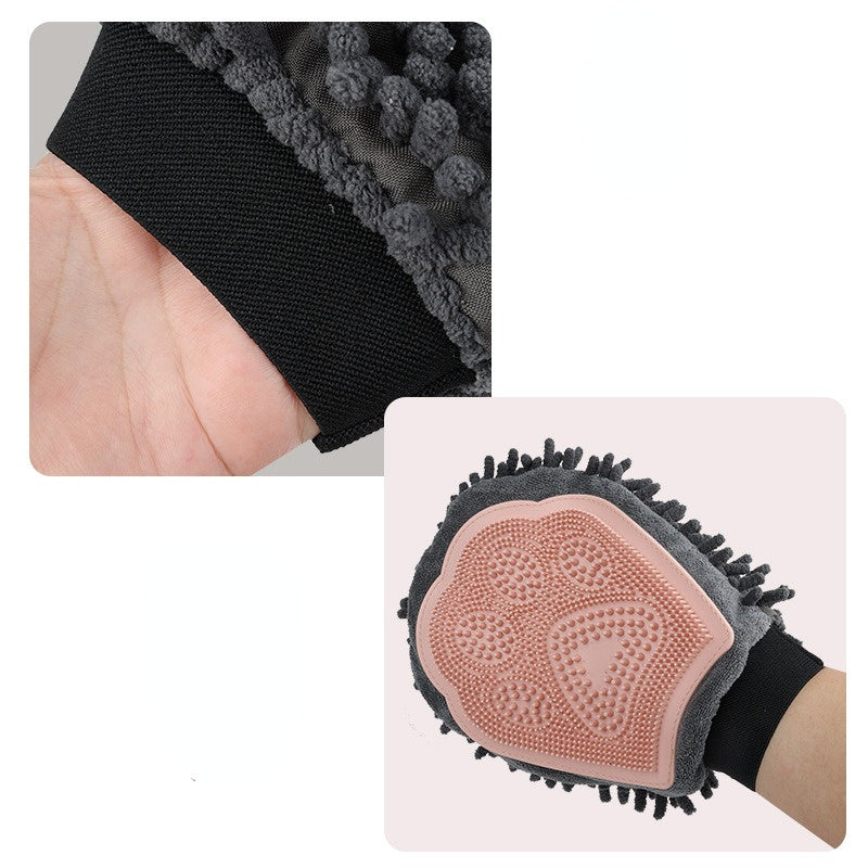 2-in-1 Pet Grooming Brush Glove
