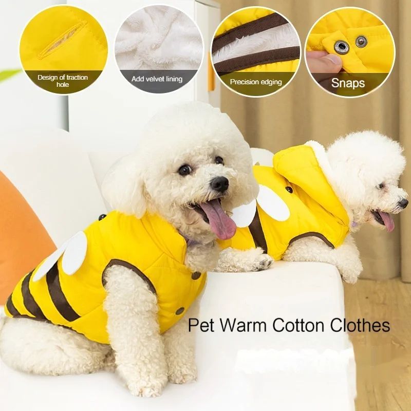 Bee Dog Coat Winter Jacket