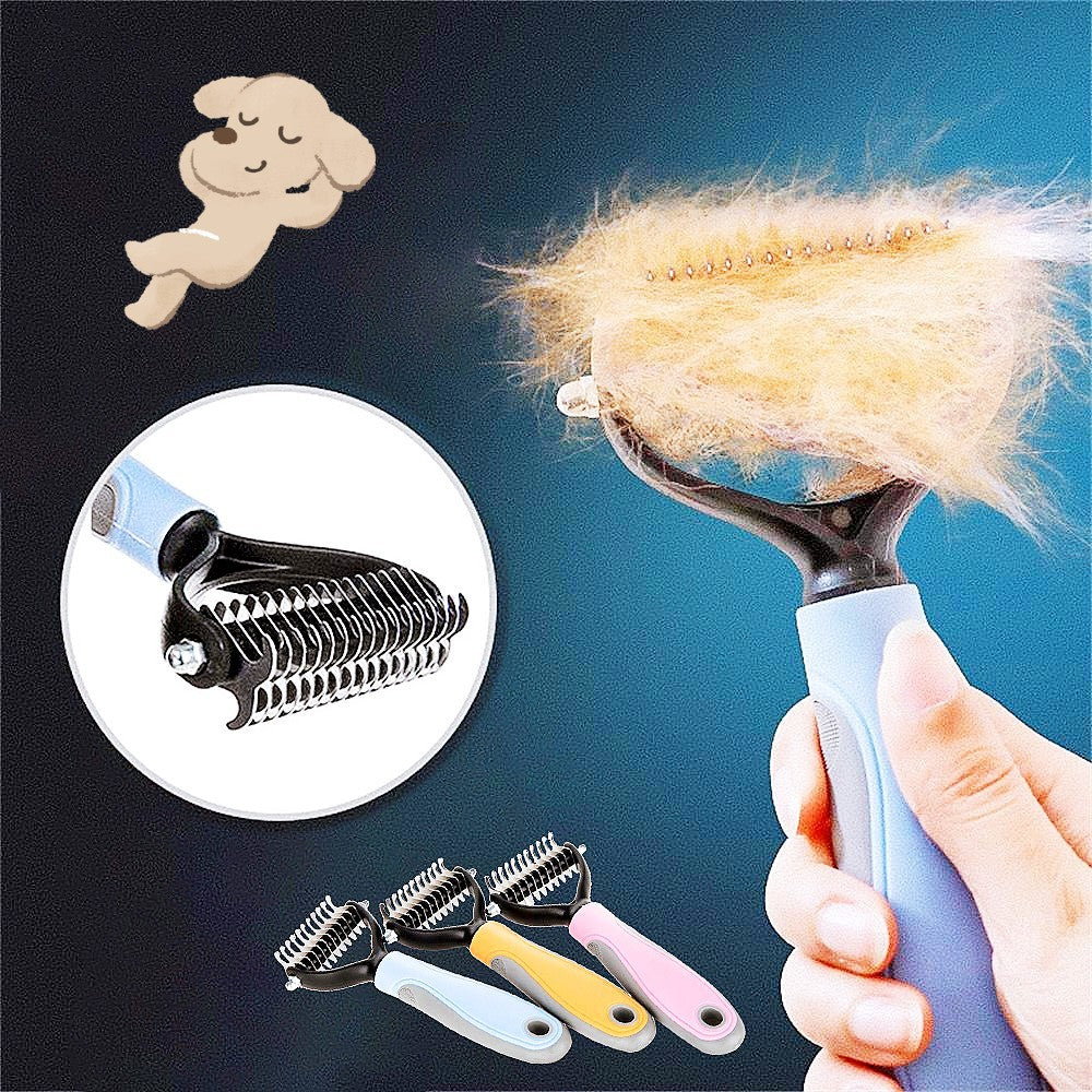Stainless Double-Sided Pet Grooming Brush