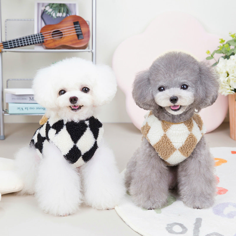 Pet Checkerboard Winter Vest