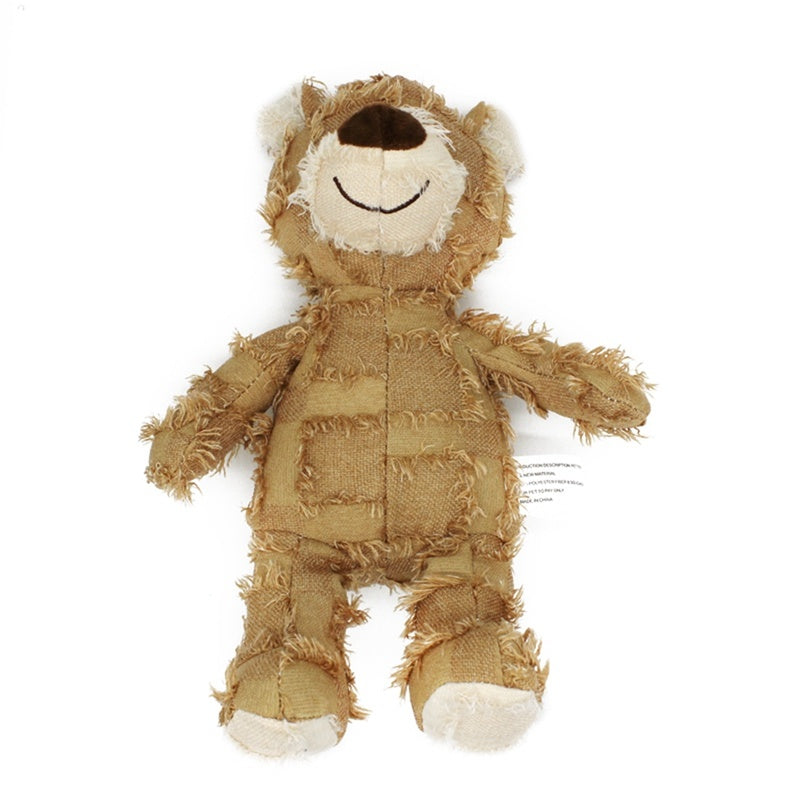 Plush Squeaky Bear Chew Toy