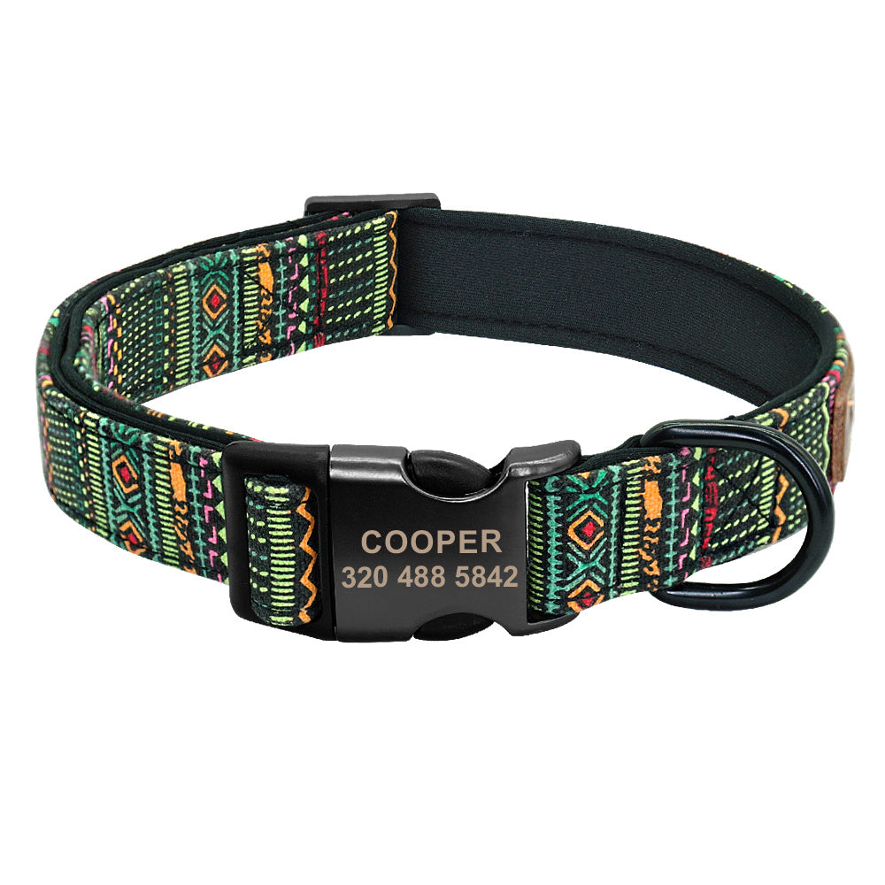 Engraved No-Tag Dog Collar