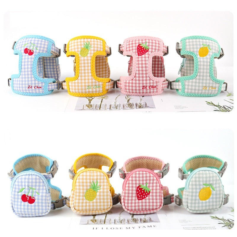 Plaid Dog Vest Harness