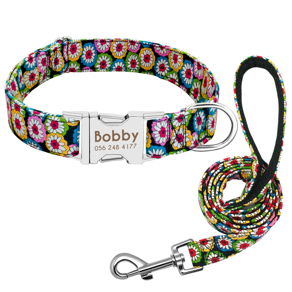 Custom Pet Collar with Tag & Bell